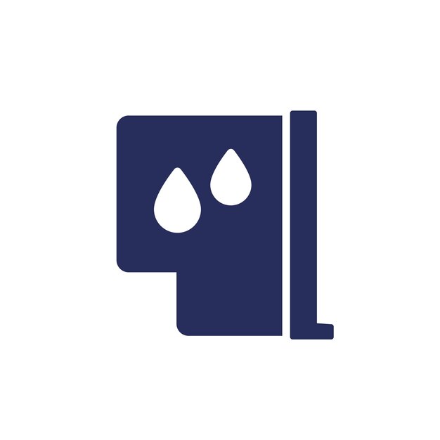 printer cartridge icon on white