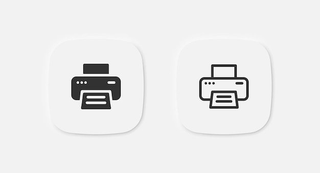 Printer icon Print sign Printout symbol Paper in the office icons Vector isolated sign