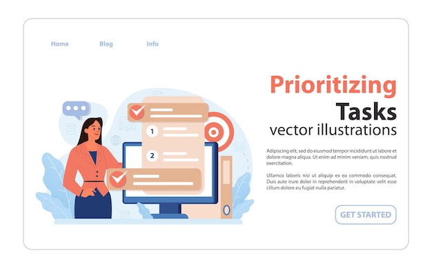 Prioritizing tasks concept confident woman with checklist marking top priorities efficient workflow