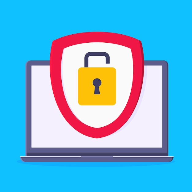 Privacy policy safety lock and data protection metaphor