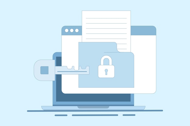 Privacy protection concept using cyber security services to protect documents and personal data