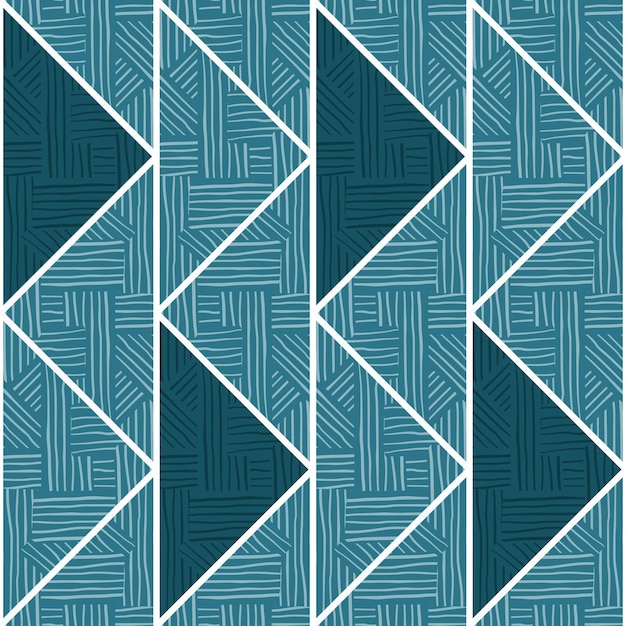 Problemfrit mønster med stammelinjer og mosaik. Kreative striber, vintage ornament. Abstrakt geometrisk etnisk flise
