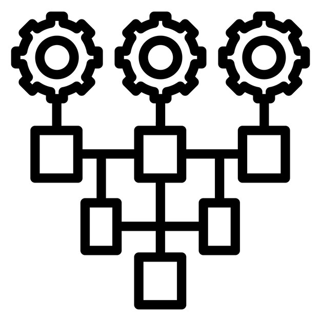 Process Flowchart icon vector image Can be used for Operations Management