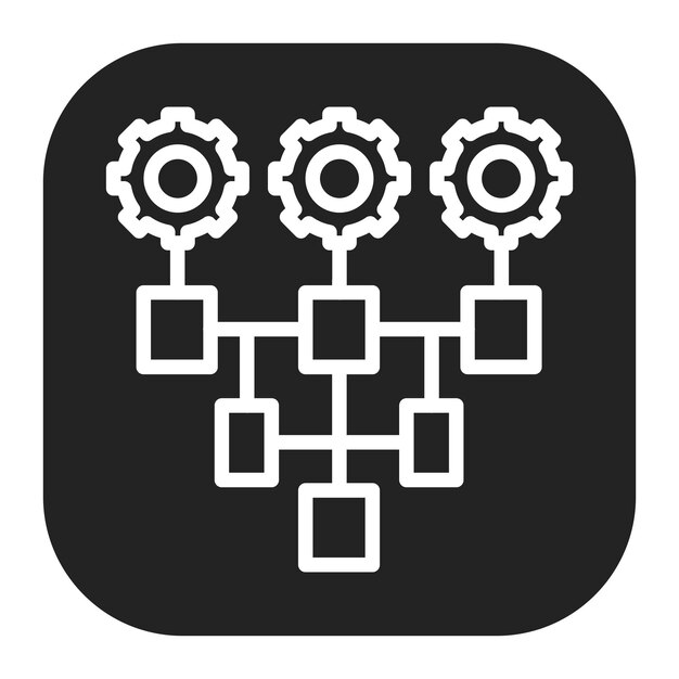 Process Flowchart icon vector image Can be used for Operations Management