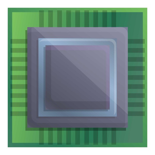 Processor icon Cartoon of processor vector icon for web design isolated on white background