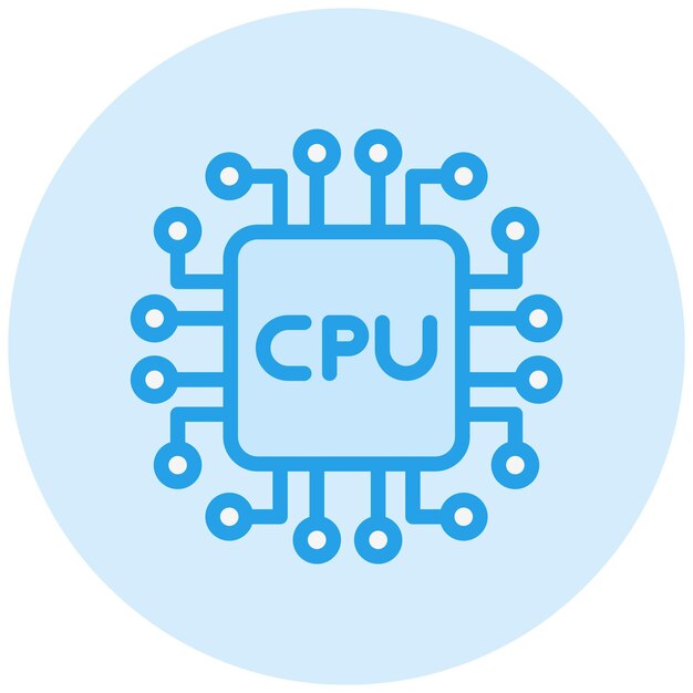 Processors Vector Icon Design Illustration