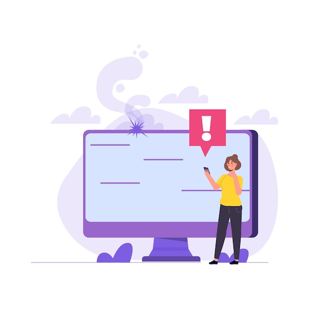 Product defective product testing Vector illustration