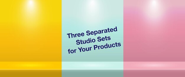 Product display Studio Wall Room Background Template table top view