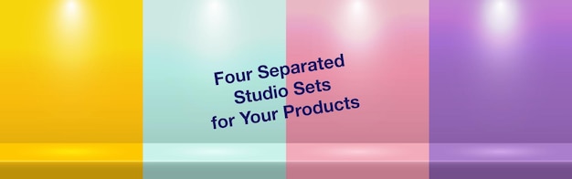 Product display Studio Wall Room Background Template table top view