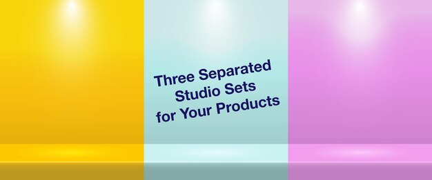 Product display Studio Wall Room Background Template table top view