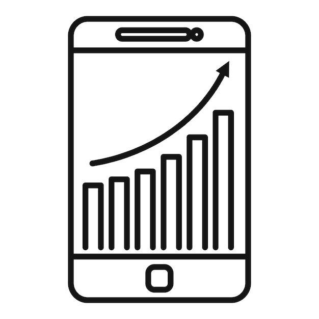 product manager smartphone icon outline product manager smartphone vector icon for web design isolated on white background