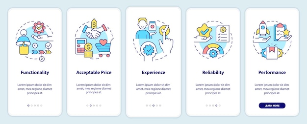 Product needs onboarding mobile app screen