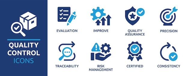 Product Quality and Testing Icon Set