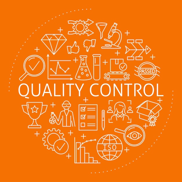 Product quality control round banner