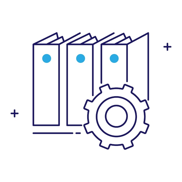 productivity and office automation vector icon design smart office automated workflows