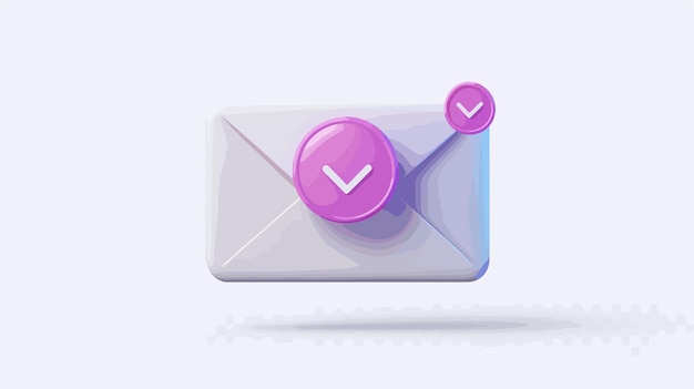 professional 3d rendering envelope illustration for email notification icon usage