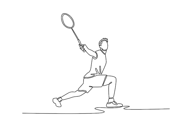 professional badminton player get ready to receive shuttlecock from opponent
