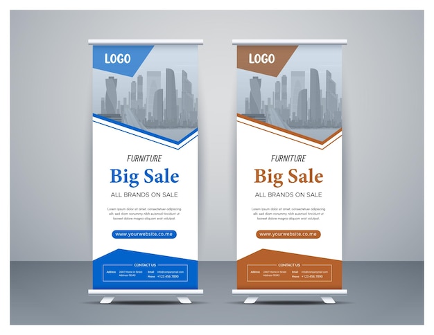 Professional Clean and Modern Corporate Roll up Banner Template
