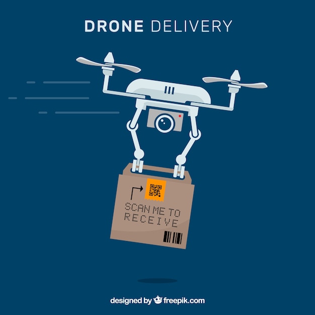 professional drone with carton box