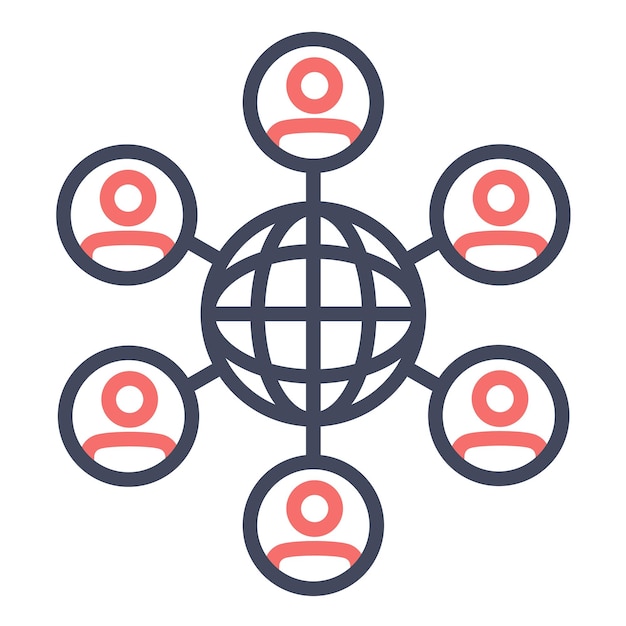 Professional Networking Vector Illustration Style