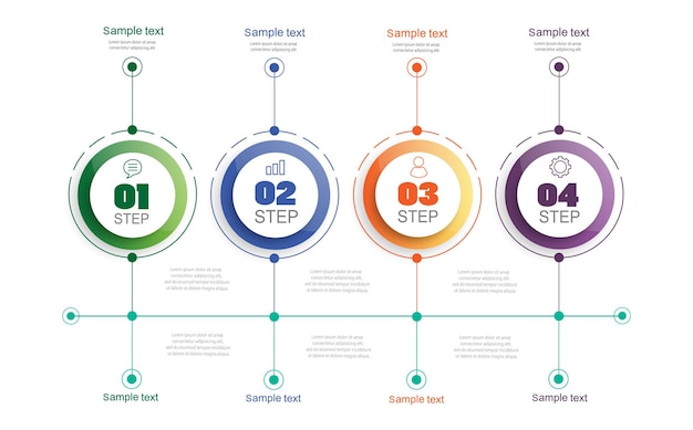 Professional steps infographic template banner
