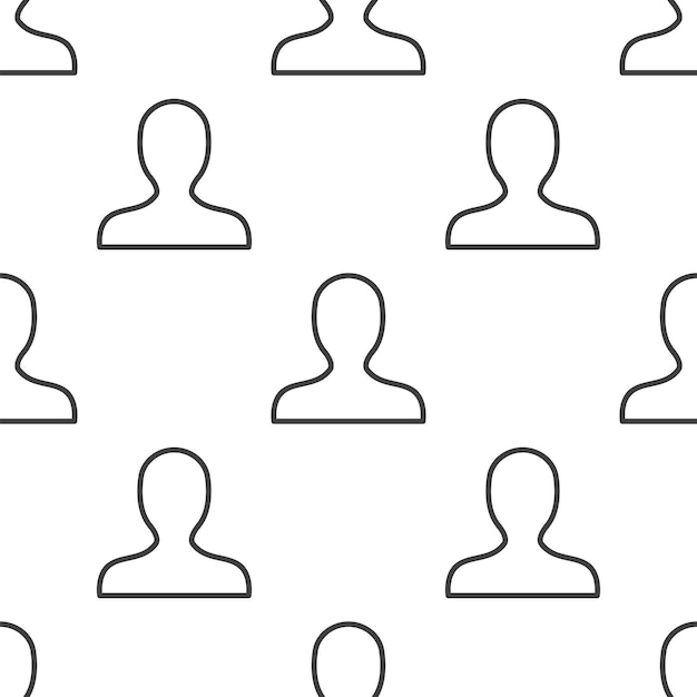 Profile, vector seamless pattern, Editable can be used for web page backgrounds, pattern fills