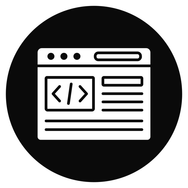 program interface icon vector image can be used for computer science