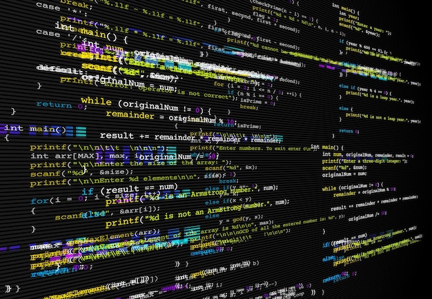 Programkode fejl skærm glitch vektor baggrund