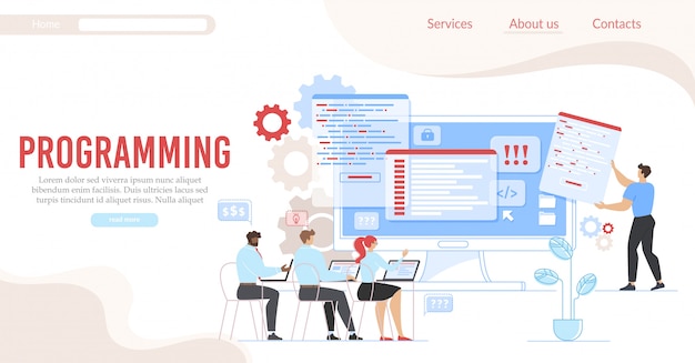 Programlama ve Kodlama Hizmeti Düz Açılış Sayfası