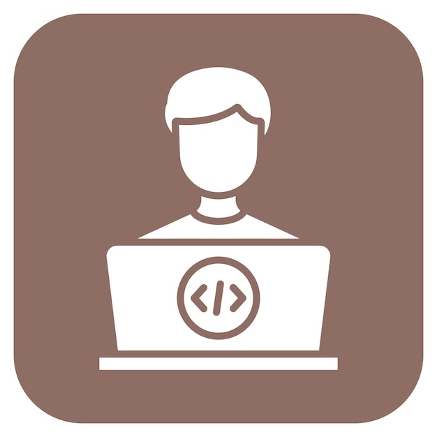 programmer icon vector image can be used for computer science