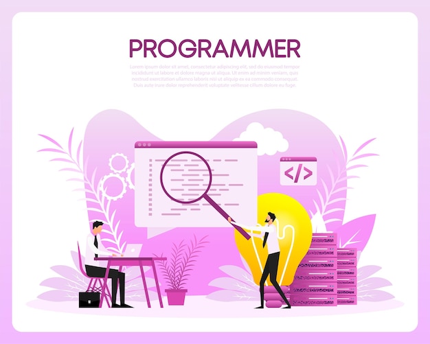 Programmer people great design for any purposes Vector illustration design