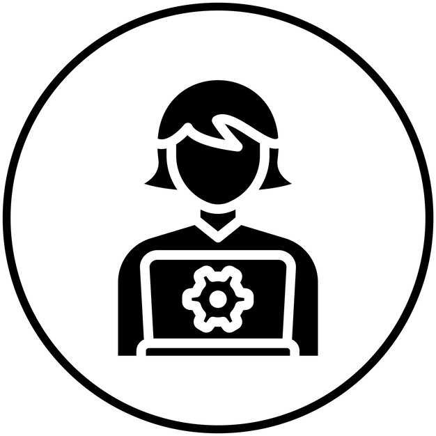 Programmer vector icon illustration of Seo and Web iconset