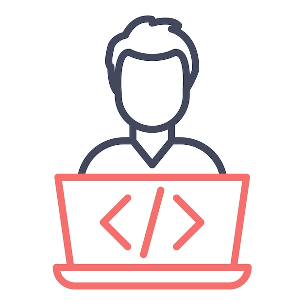 Programmer Vector Illustration Style