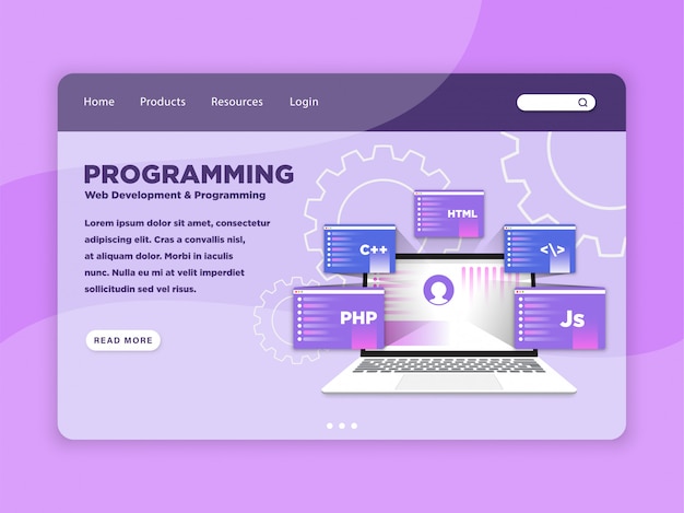 Programmering Landing Page Skabelon