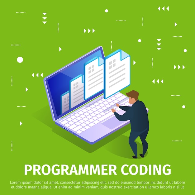 Programmeringskodningsbanner med Abstrakt Mønster.