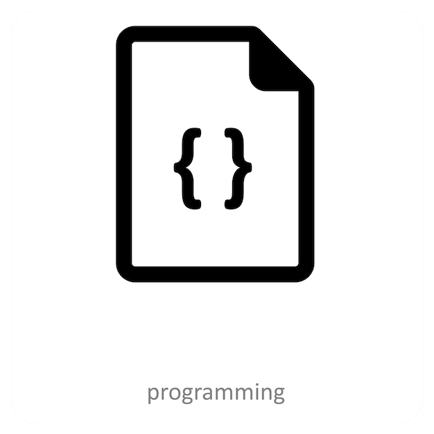 programming and code icon concept