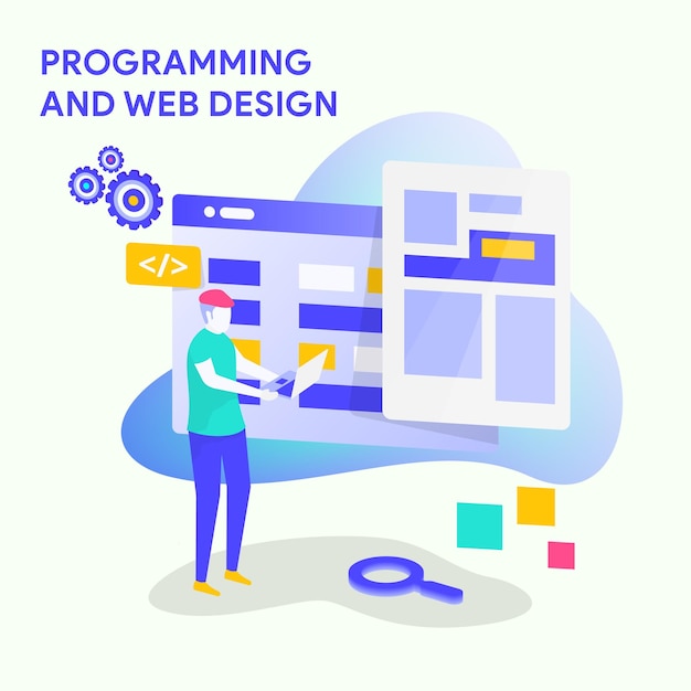 PROGRAMMING AND WEB DESIGN illustration