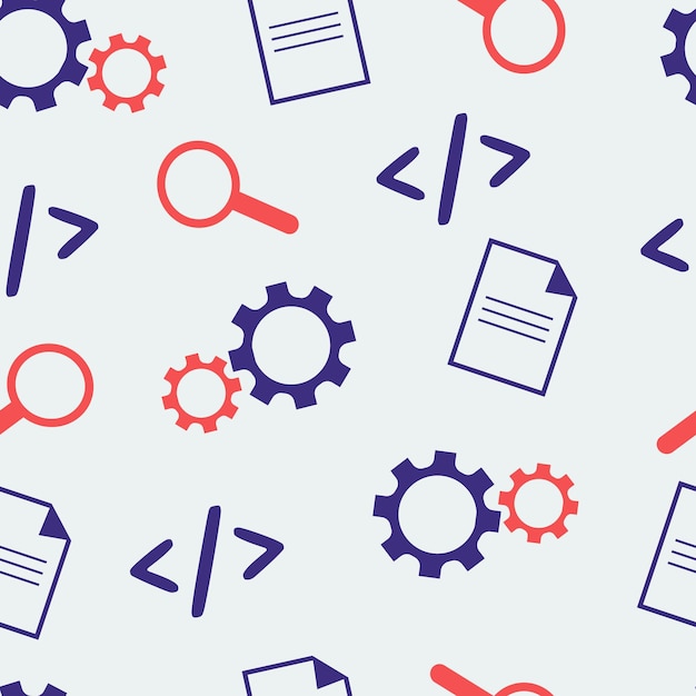 Programming background Coding seamless pattern Software development application Banner website
