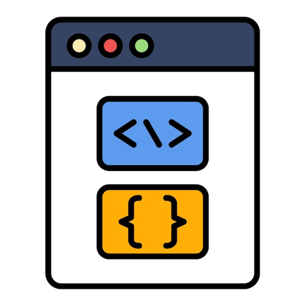 Programming Language Flat Illustration