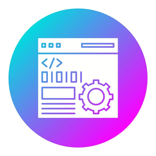 Programming Settings vector icon Can be used for SEO and SEM iconset