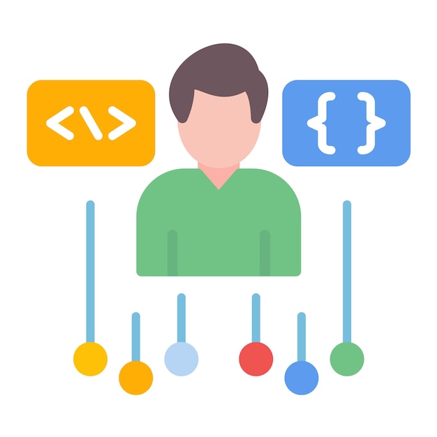 Programming Skills Flat Illustration