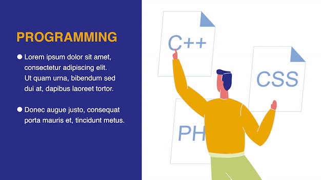 programming   web banner with text space