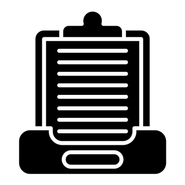 Project Inbox Glyph Solid Black Illustration