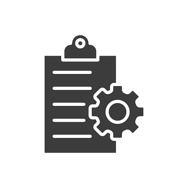 Project Management line icon isolated on white background