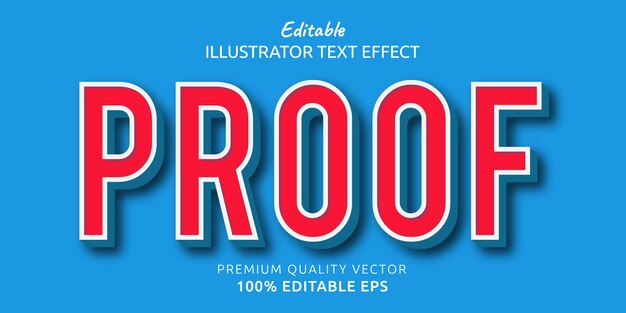 proof editable text style effect