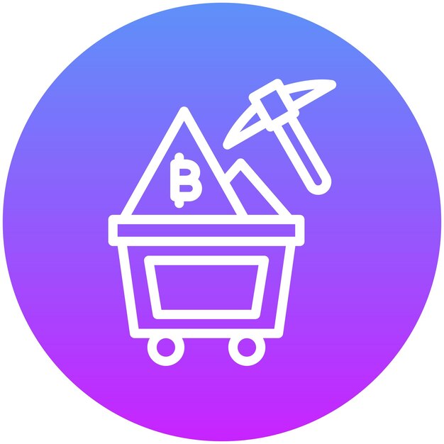Proof of Work vector icon illustration of Cryptocurrency iconset
