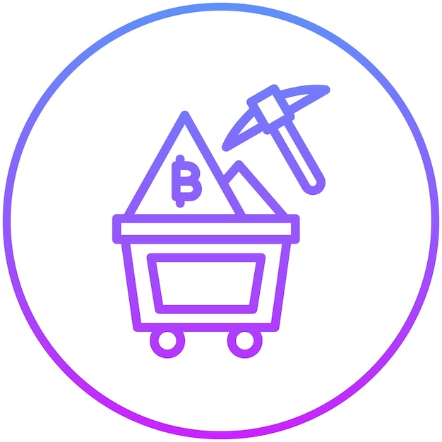 Proof of Work vector icon illustration of Cryptocurrency iconset