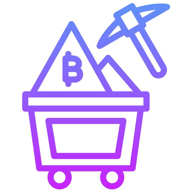 Proof of Work vector icon illustration of Cryptocurrency iconset