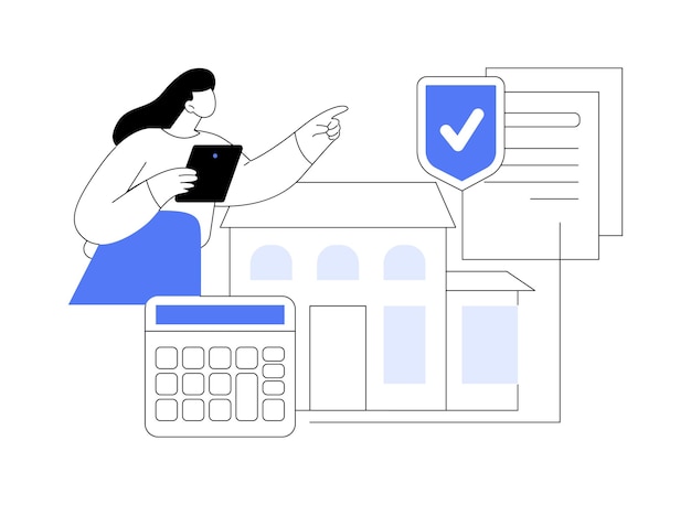 Property evaluator isolated cartoon vector illustrations