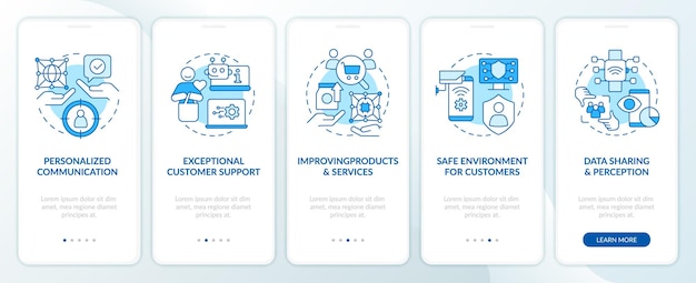Provide IoT for business reasons blue onboarding mobile app screen